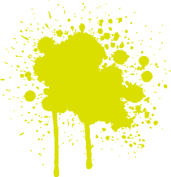 黄色颜料泼墨矢量图