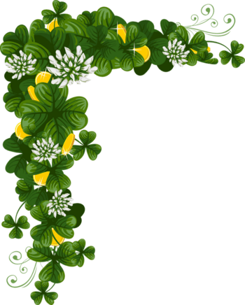 绿色叶子花朵装饰边框