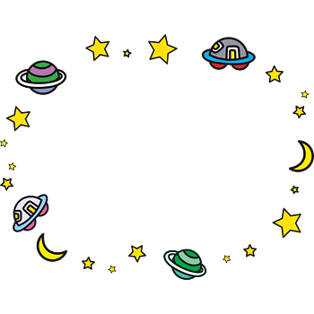 卡通太空星球边款