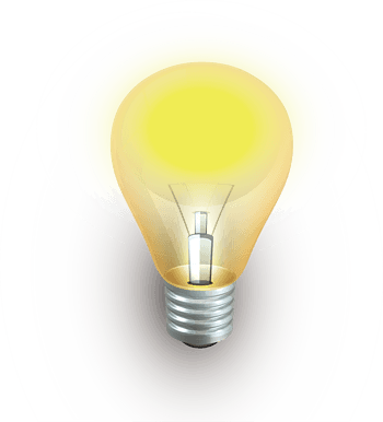 矢量黄色灯泡素材