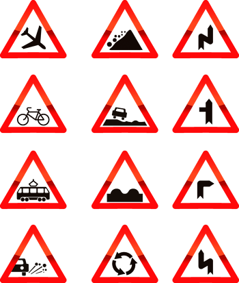 交通警告标志图片 交通警告标志设计素材 交通警告标志素材免费下载 万素网