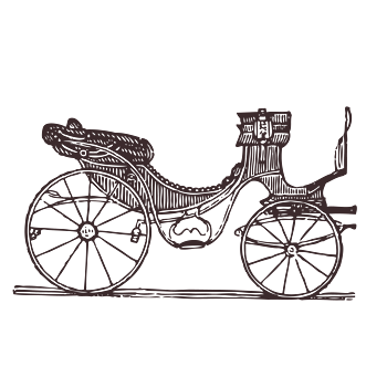 矢量线稿黄包车