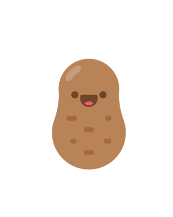 卡通微笑的土豆