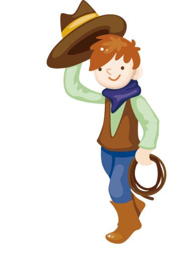 耍酷的西部牛仔