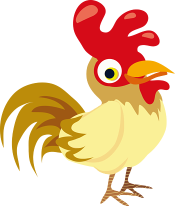 矢量卡通可爱大公鸡
