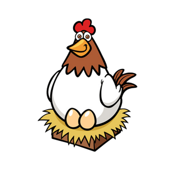 下蛋的母鸡卡通动物