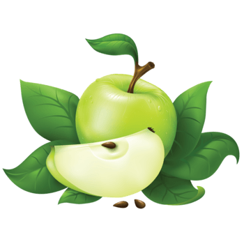 创意手绘卡通青苹果