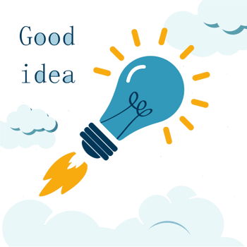 卡通飞行灯泡背景矢量素材