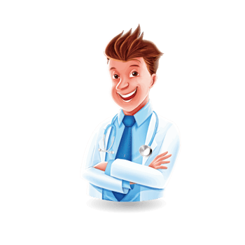 微笑领带白大褂男医生