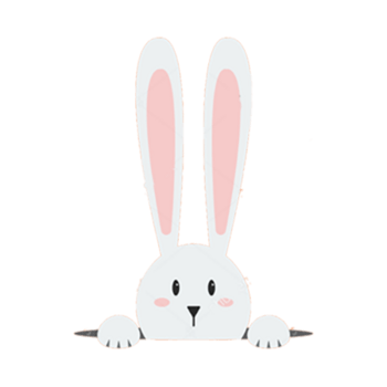 卡通长耳朵兔子