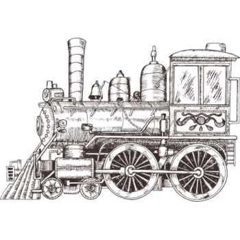 手绘火车头图片-手绘火车头设计素材-手绘火车头素材免费下载-万素网