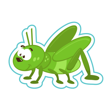 手绘卡通蚂蚱