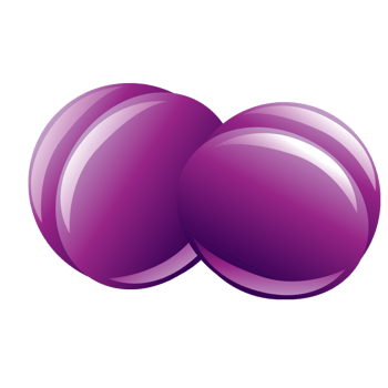 紫色立体桃子