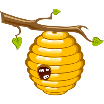 卡通蜂蜜蜂巢