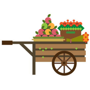 扁平化推车水果