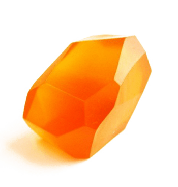 手绘橙色水晶