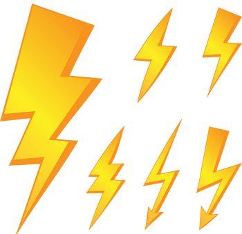 黄色闪电箭头