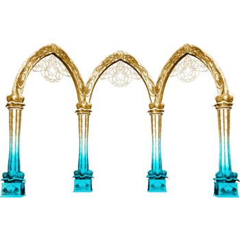 古老的彩色石柱