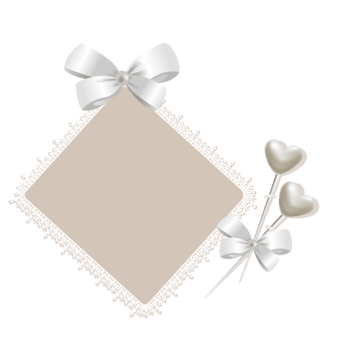 银色蝴蝶结装饰的边框