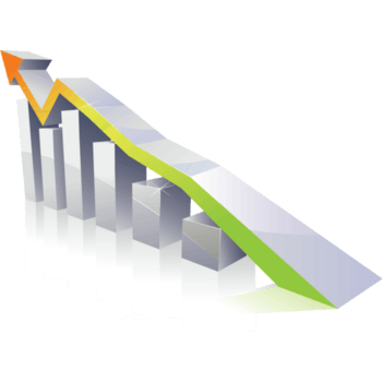 业绩上升的箭头