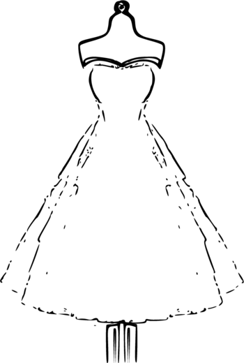 矢量手绘礼服
