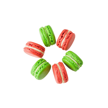 红绿马卡龙装饰图案免抠图