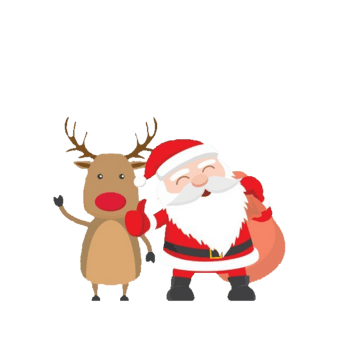 圣诞老人和麋鹿