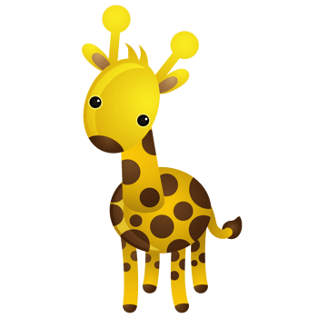 黄色斑点动物长颈鹿