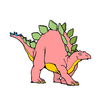 粉色恐龙卡通头像图片