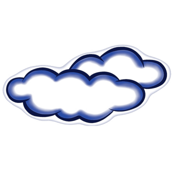 水彩手绘白云素材