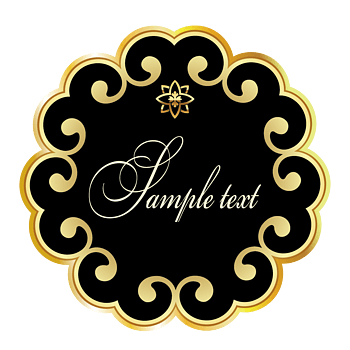 矢量圆形花边装饰