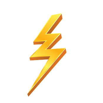 金色闪电矢量素材