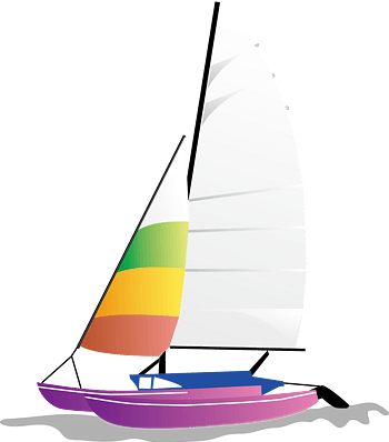 彩色帆船