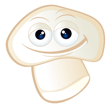 笑脸卡通白色蘑菇