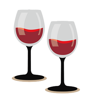 卡通红酒杯