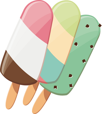 冰棒彩色卡通手绘装饰元素图标元素
