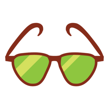 卡通手绘眼镜
