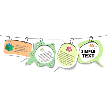 可爱卡通留言框矢量图