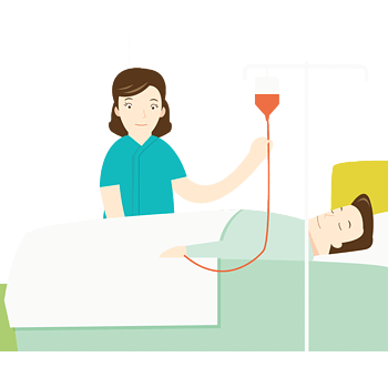 医院输液矢量图