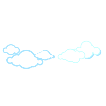 卡通漂浮的白云png素材