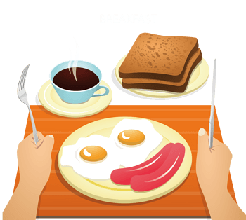 卡通美味早餐矢量素材