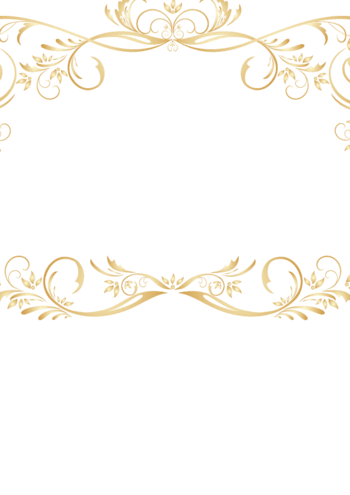 复古金色花边边框矢量