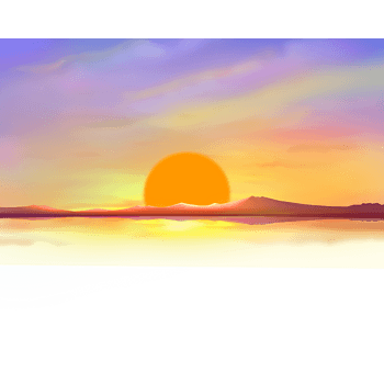 太阳落山动画图片图片