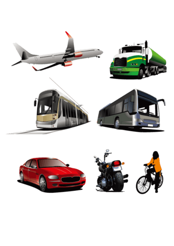 各种交通工具矢量图