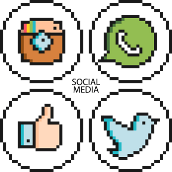 矢量手绘马赛克图标