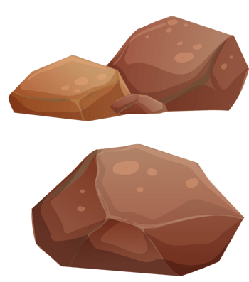岩石块插画图片