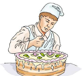 蛋糕师人物简笔画图片
