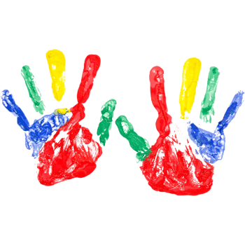 彩色手掌