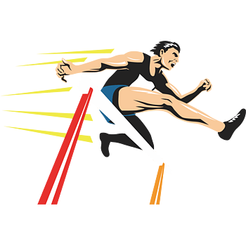 田径运动员跳跃障碍