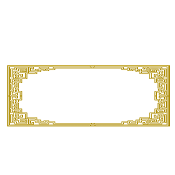 中国风边框金色免抠元素图片-元素素材4037963-万素网